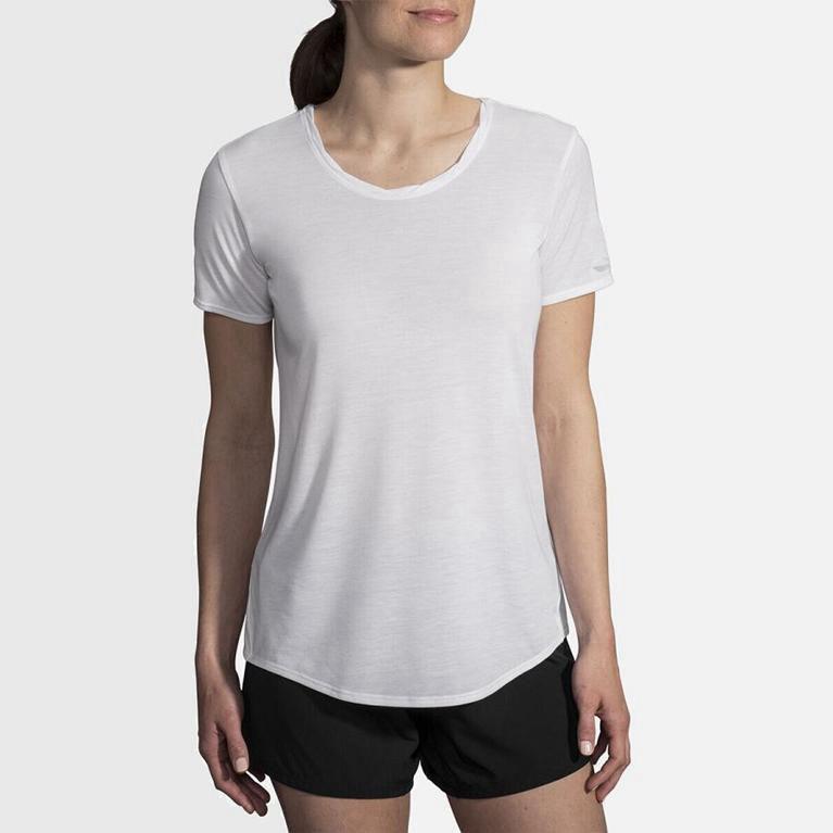 Brooks Distance Australia - Women's Short Sleeve Running Shirt - White (105324-WOC)